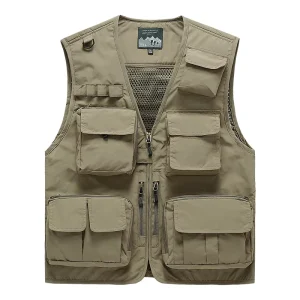 10 Sizes 13 Colors Men Tactical Hiking Fishing Vest Photographer Waistcoat Mesh Cargo Sleeveless Jacket Tool Vest