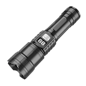 1000 High Lumen Super Bright High Power LED Tactical Rechargeable Flashlight ABS Body USB Charging Camping Use IP44 Waterproof