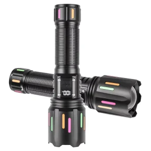 1000 Lumen Laser Hunting Emergency Aluminum Type C Rechargeable Tactical LED Torches Flashlights