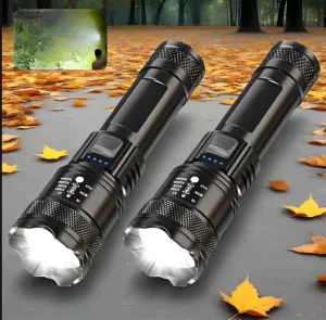1000 Lumen Rechargeable White Laser LED Flashlight with Zoom Function ABS Lantern Portable Outdoor Emergency Fishing Torch