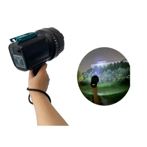 10000 Lm 100W LED Marine Searchlight Rechargeable IP66 Handheld Spotlight Tripod Mount 1500m Beam Distance 6.5 Hours