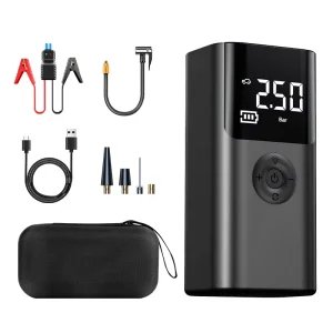 1000A Jump Starter with Air Pump 150PSI Portable Tire Inflator Car Battery Booster 8000mAh Emergency All-in-one Power Bank 12V