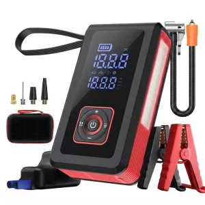 12000mAh Mobile Power Bank Universal 12V Air Compressor Battery Booster Car Tyre Inflator Pump with Battery Jump Starter