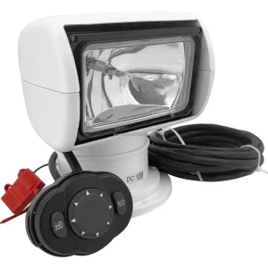 12V/24V Marine Searchlight Spotlight 50W Xenon Lamp Remote Control Waterproof Search Light for Boat Yacht Ships