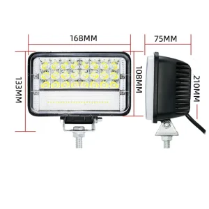 12V-60V New Design Square Led Driving Lamp Rectangular Led Headlight for Truck Super Bright Outdoor Car Lights