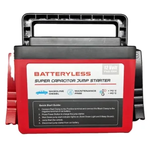 12V Batteryless Ultracapacitor Motorcycle Jump Starter Power Supply 600F 33W Emergency Tool Kit