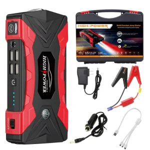 12V Car Jump Starter 99800mAh Portable Power Bank Battery Booster Pack with LED Flashlight Jumper Pack for Emergency Start