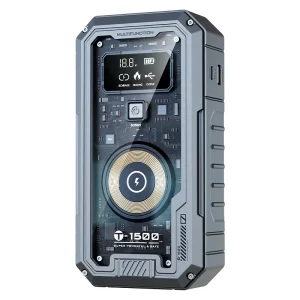 12V Car Jump Starter Emergency Power Bank High Capacity Lithium Iron Phosphate Battery 1500A Peak Current 15W Output Model T1500