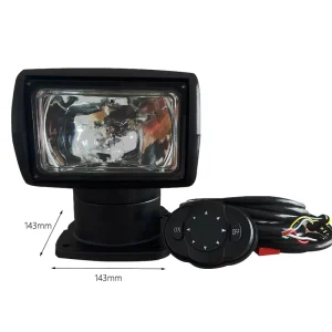 12V IP67 Waterproof Remote Control Marine Searchlight Halogen Spotlight for Boat Yacht and Ship