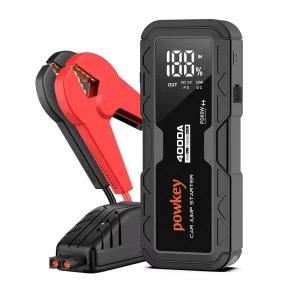 12V Portable Emergency Tool Kit Car Jump Starter 4000A 24000mAh Battery Charger for Gas Diesel Cars
