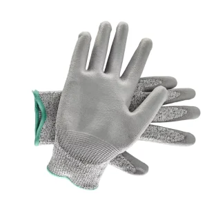 13-Gauge EN388 Level 5 Anti-Cut Tear-Resistant HPPE Polyurethane-Coated Safety Work Gloves for Automotive Use