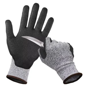13G A3 ANSI/ISEA Cut Level 3 Anti-Slip Cut-Resistant Sandy Nitrile Palm-Coated Work Safety Gloves Type II Electrical Insulation
