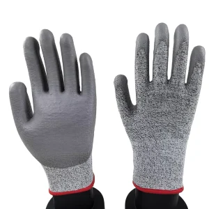 13G High-Grade Anti-Cut PU Palm-Coated EN388 Cut-Resistant Work Gloves