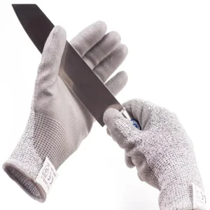 13G PU-Coated Level 5 Cut-Resistant Gloves for Sheet Metal, Concrete, and Construction