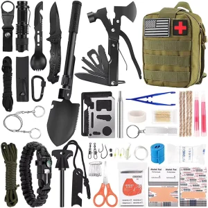 142 in 1 Professional Survival Gear Kit Multipurpose Emergency Rescue Tool Bag for Outdoor Camping Survival