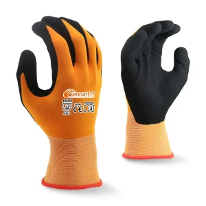 15-Gauge Nitrile Sandy Anti-Slip Work Construction Gloves