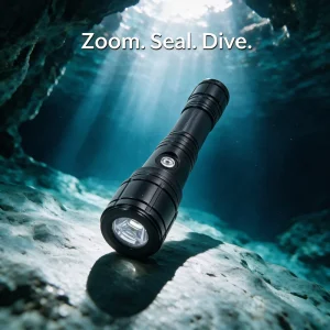 1500LM Focus LED Dive Torch IP68 100M Waterproof USB C Direct Charge Scuba Diving Flashlight for Wreck Night Recreational DL B21
