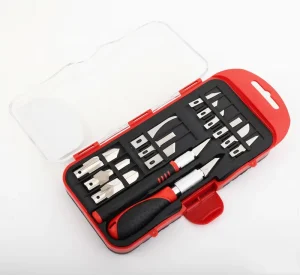 17 Piece SK5 Steel Carving Knife Set with Aluminum Handle for Wood Paper Rubber Stamp & Craft DIY