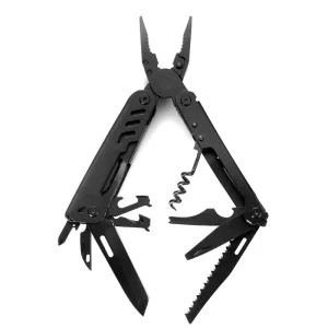 17 in 1 Multi Tool Plier Folding Pocket Multitool With Corkscrew Saw Blade Knife Outdoor Camping EDC Repair Hand Tool