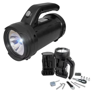 17 in 1 Tool Kit Set Portable LED Flashlight Spotlight Lantern for Household Car Repair Emergency Hand Toolbox with Searchlight