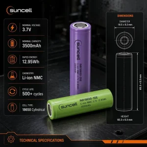18650 Cylindrical Battery Durable Construction for Garden Solar Light 18650 Lithium Ion Battery Cell