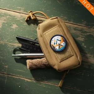 2 in 1 Magnesium Wood Fire Starter with Ruler Survival Spark Flint and Scraper for Camping and Emergency