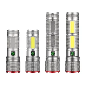 2000 Lumen Handheld Rechargeable LED Torch Long Distance Aluminum Alloy Flashlight