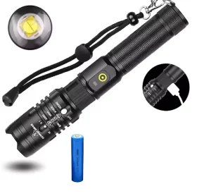 2000 Lumens Flashlight Xhp50.2 Powerful Flashlight 18650 USB Torch Xhp50 Lantern 18650 Hunting Lamp Hand Light