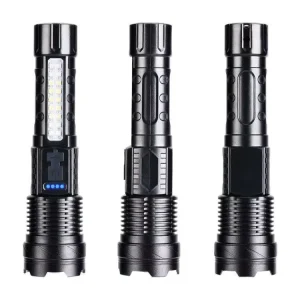 2000 lm Long range High intensity Torch Rechargeable Zoomable COB Worklight Outdoor Adventure Emergency Tactical Flashlight