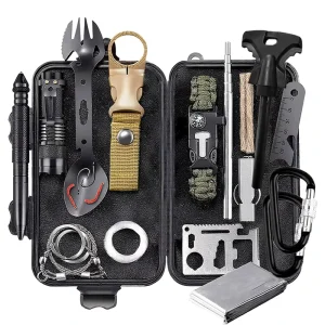 20L Outdoor Tactical Survival Kit with Knife Multi Tools First Aid Backpack for Emergency and Travel
