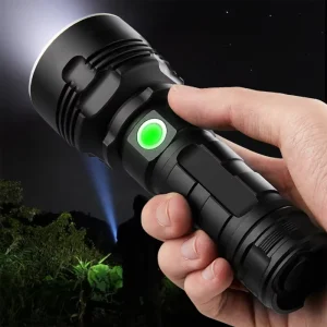 20W USB Rechargeable High Lumen XHP70 LED Flashlight Waterproof Torch Light Searchlight Powerful Outdoor Torch Light