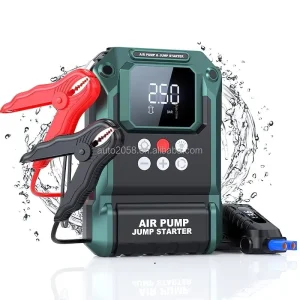 21800mAh 2000A 12V Portable Car Jump Starter Multi Function Power Bank with Air Compressor Air Pump OEM Emergency Power Supply