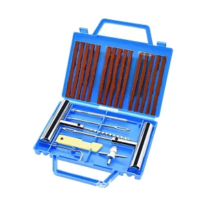 23 Piece Quick Repair Emergency Kit with Tire Repair Tools Hard for Rubber Strip Set 6 Month Warranty