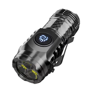 3 LED Mini Tactical Flashlight Super Powerful LED with Thumb Sizing ABS Body USB Rechargeable Torch Light