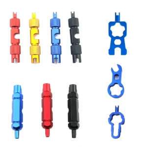 3 in 1 Aluminum Alloy Presta Schrader Valve Core Remover Tool Multi functional Bicycle Valve Core Wrench for MTB Road Bike