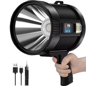 30W High Brightness Rechargeable LED Spotlight Super Bright Outdoor Solar Powered Searchlight