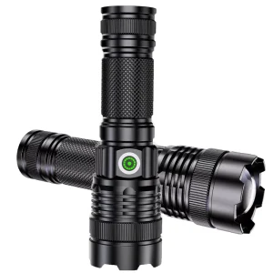 30W LED Built In Battery Flashlight Torch Light Camping Hand Lamp USB Rechargeable Range 1500 Meters 80
