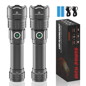 30W Torch Light Type C Rechargeable High Power Long Shot Zoom Outdoor Lighting LED Flashlight