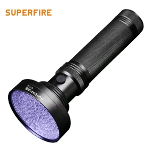 395nm UV Flashlight Ultraviolet Dry Battery Aluminum Alloy IP44 Camping Torch for Urine, Pet Stains, Money, Ore, Scorpions