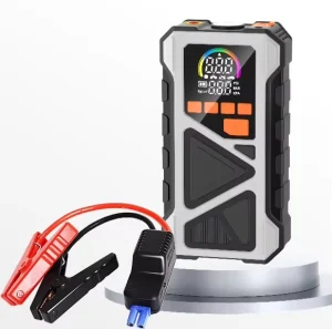 4 in 1 Jump Starter Tire Inflator 150PSI 10000mAh Car Emergency Kit 23L/min 22mm Air Pump Power Bank LED SOS OEM Gift Ready