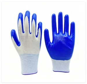 43G Durable Nitrile Waterproof Safety Gloves for Construction Workers Cut Resistant Engineering Purpose