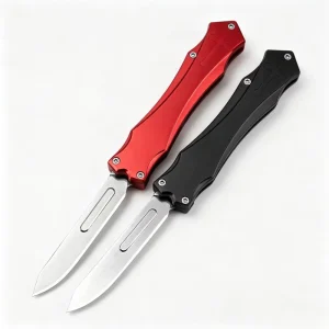 440 Stainless Steel Folding Knife Detachable Blade with Spare Replacement Aluminum Handle EDC Tool