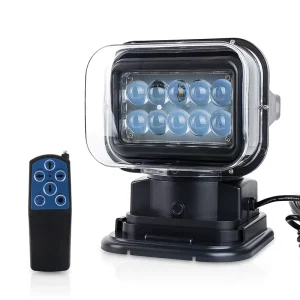 50W 7 Inch Wireless Remote Control 360 Rotating Searchlight Strong Magnetic Base Automatic LED Truck Spot Off-Road