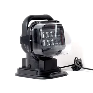 50W Vehicle Wireless LED Remote Control Searchlight Marine Searchlight 360 Degree Rotary SUV Roof Lamp White or Black Housing