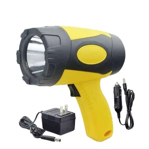 5W Handheld Rechargeable LED Spotlight Factory Waterproof Portable Searchlight Customized Logo for Camping