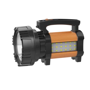 5W Portable Handheld LED Flashlight with Sidelight Rechargeable Aluminum Multifunctional LED Searchlight for Outdoor Camping Use