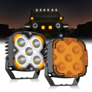 5inch Laser Cannon 60W 6000LM Ultra Bright Off Road Vehicle Long Range Spotlight Searchlight for Car Universal Fitment