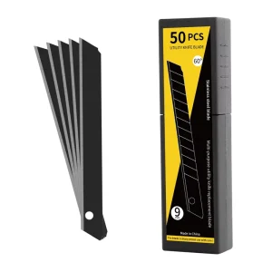 60 Degree 9mm Snap Off Blades for Car Window Tint PPF Film Cutting Sharp Replacement Box Cutter Utility Knife
