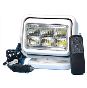 60W High Brightness LED Marine Searchlight 6000k Color Temperature Remote Controlled Spotlight and Headlight