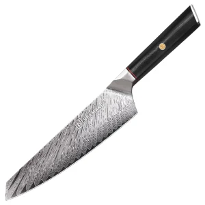 8 Inch Japanese Style Kiritsuke Knife with 67 Layer Damascus Steel Chef Knife G10 Handle Premium Gift Box for Home Cooks